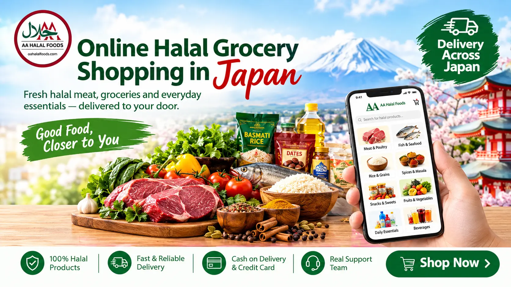 online halal grocery shopping in Japan