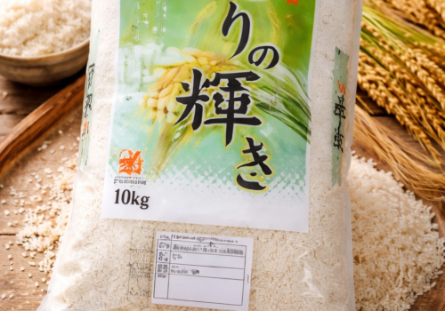 Premium Japanese Rice 10kg bag with clear packaging and Japanese labeling