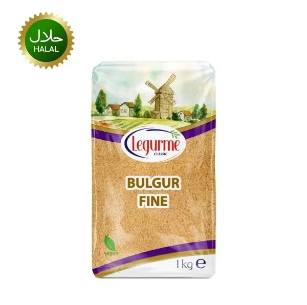 Bulgur Fine 1kg healthy cracked wheat grain packaging
