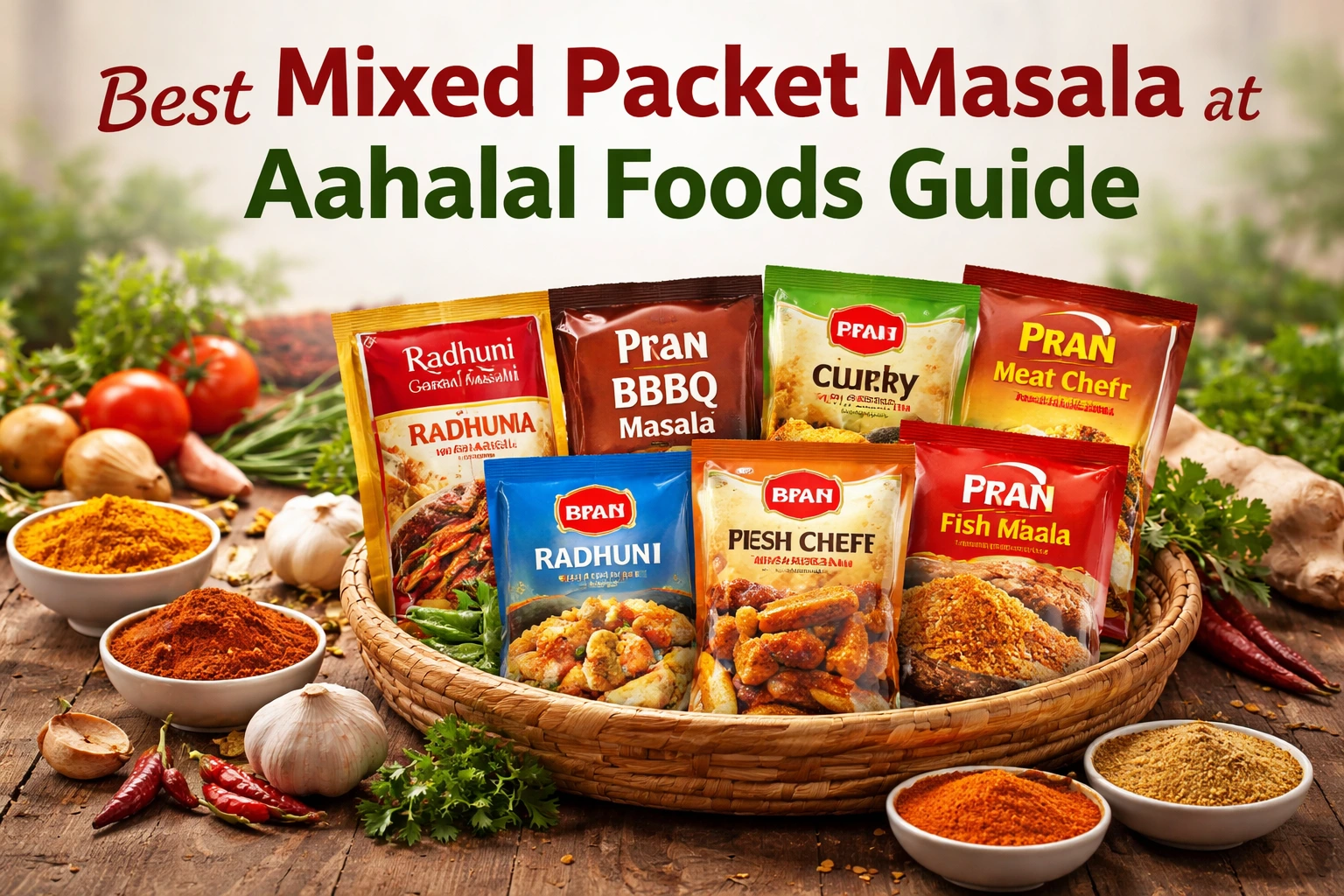 Mixed packet masala collection at Aahalal Foods with price and quality comparison