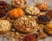 Fresh assorted healthy nuts and dried fruits arranged in a wooden bowl for daily nutrition