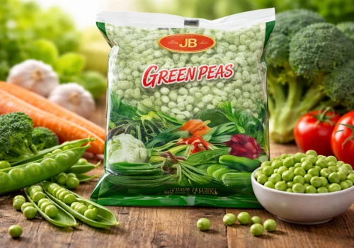 Frozen green peas 500g pack fresh and ready to cook vegetables
