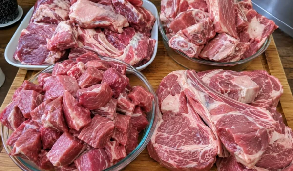 Fresh halal qurban meat in Chiba Japan prepared hygienically by AA Halal Foods for Eid ul-Adha celebration