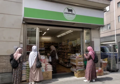 AA Halal Food Japan halal grocery store products display