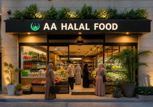AA Halal Food store exterior in Chiba Japan