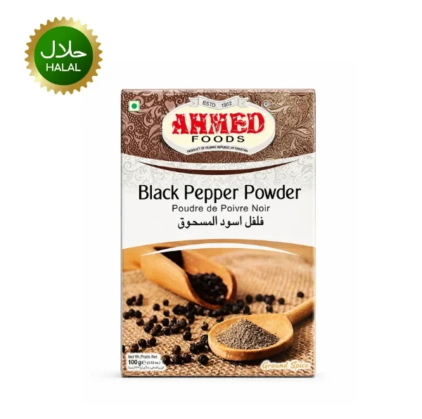 Ahmed Black Pepper Powder 100g premium spice pack