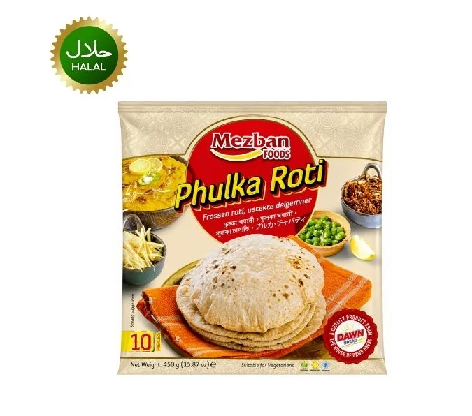 phulka roti 10pcs pakistan 330yen Mezban Phulka Roti 10pcs 450g soft ready to eat roti pack
