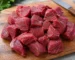 Raw halal boneless beef cubes for curry cooking