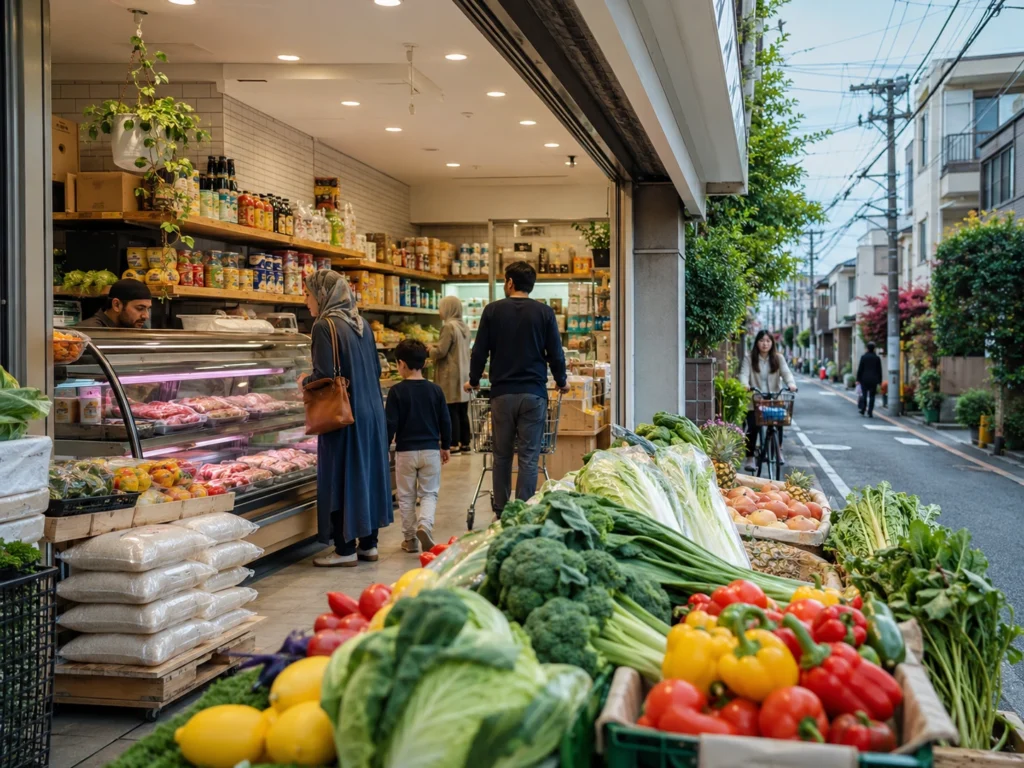 Halal grocery shopping in Chiba Japan
