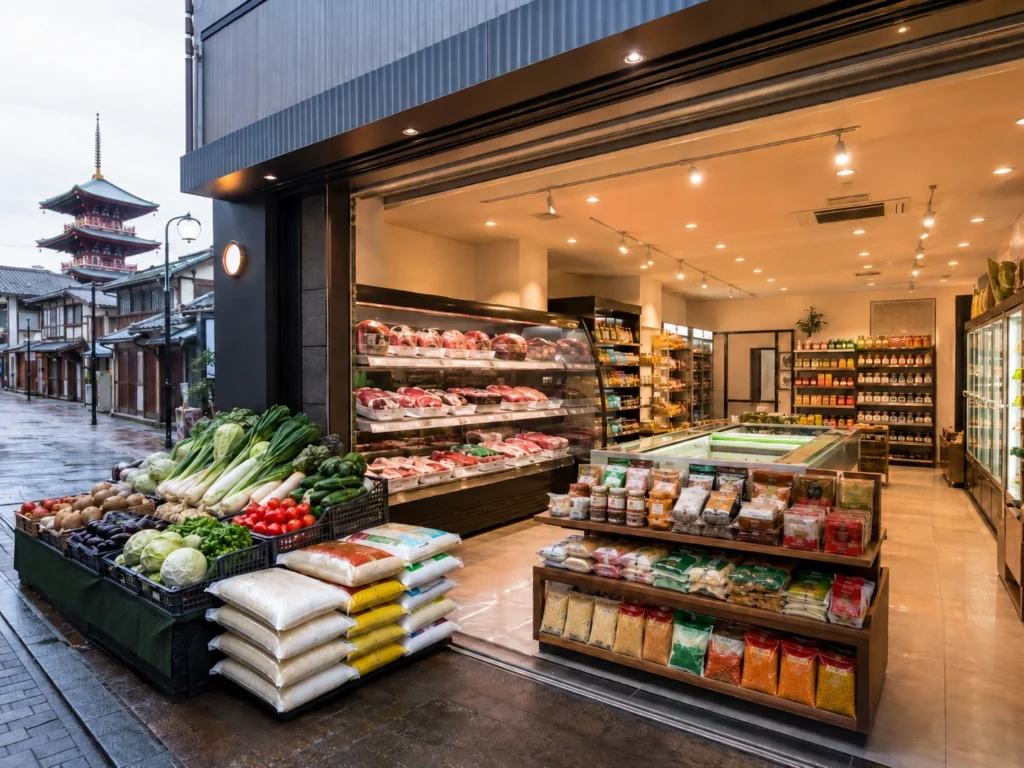 Halal food products available at Chiba Japan grocery store