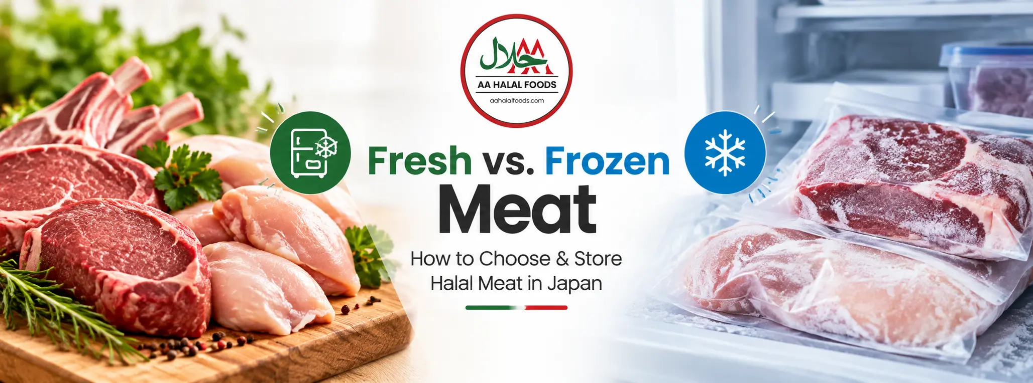 fresh vs. frozen meat