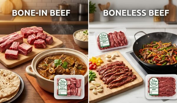 Bone-in vs Boneless Halal Beef
