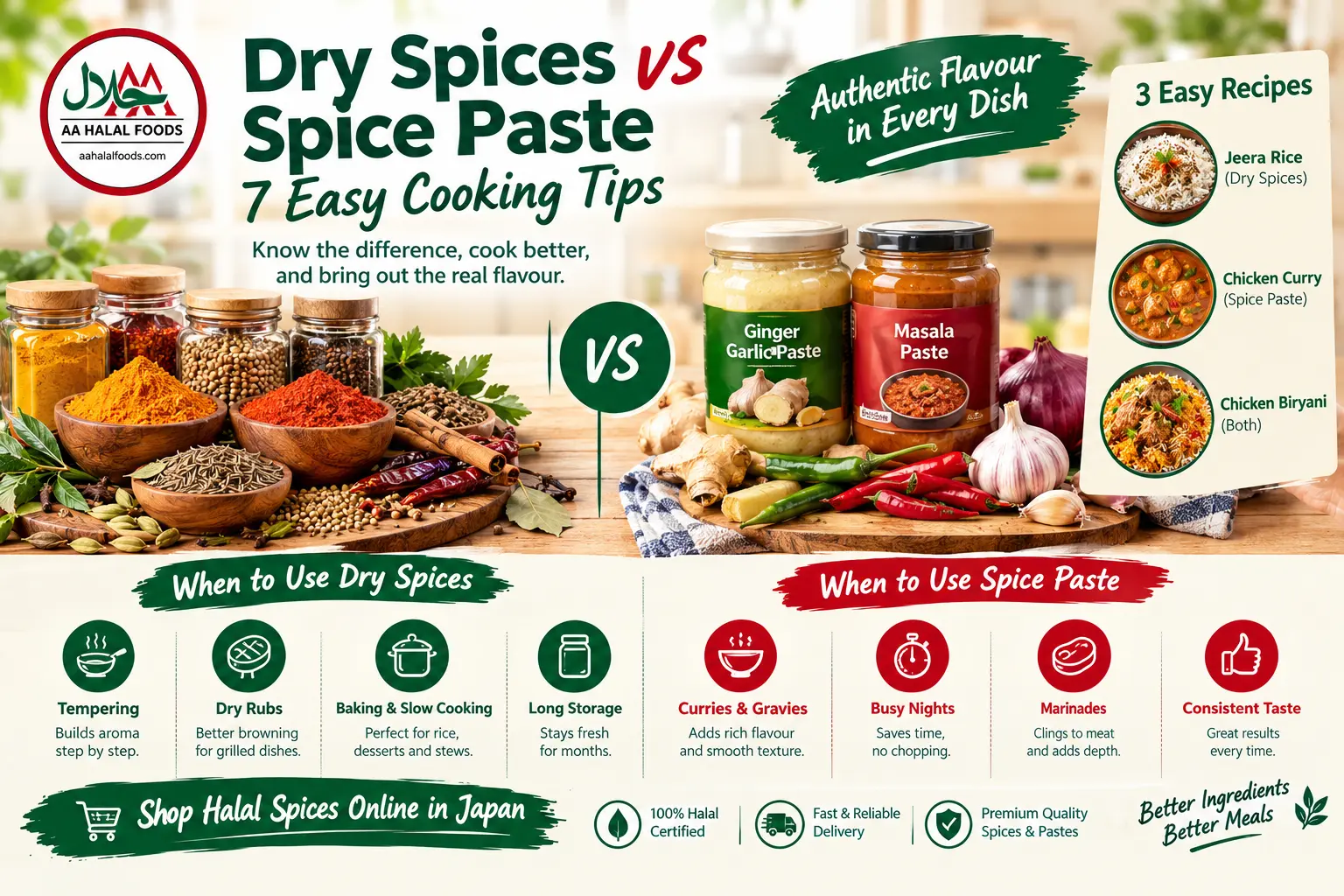 Dry Spices vs Spice Paste Guide